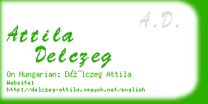 attila delczeg business card